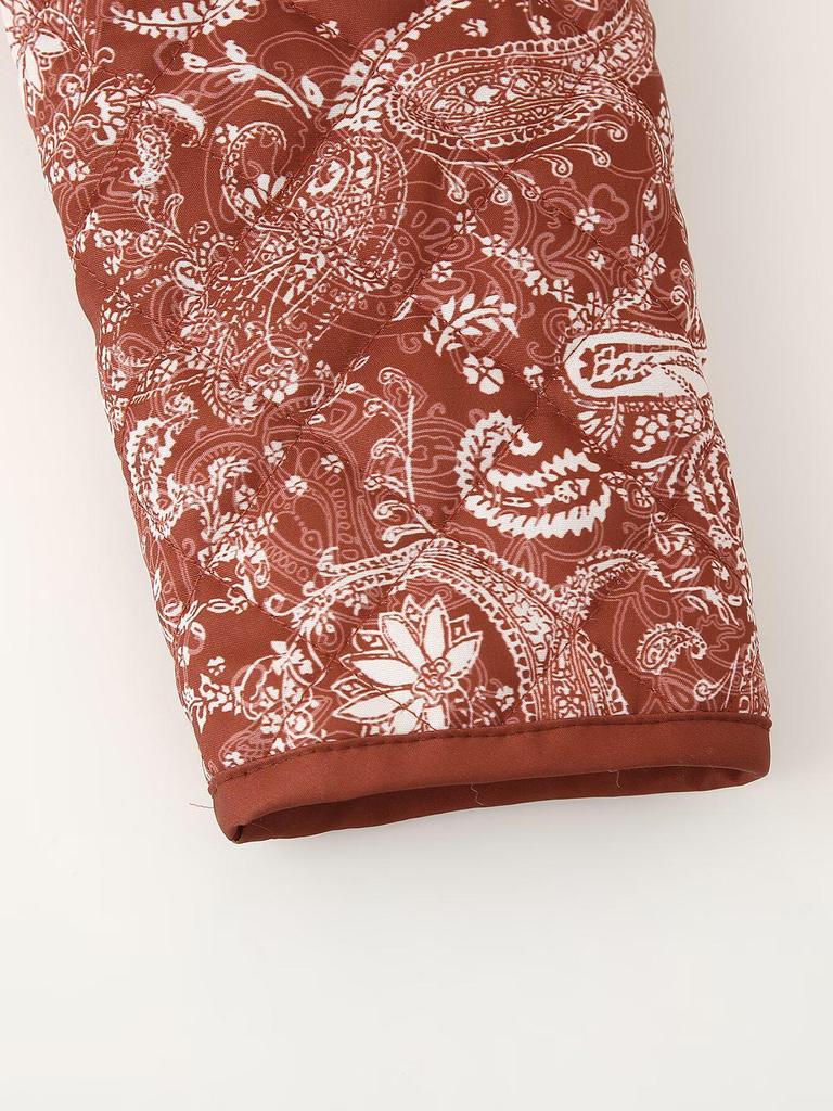 2024 Autumn Women's European & American Fashion Print Cotton Jacket