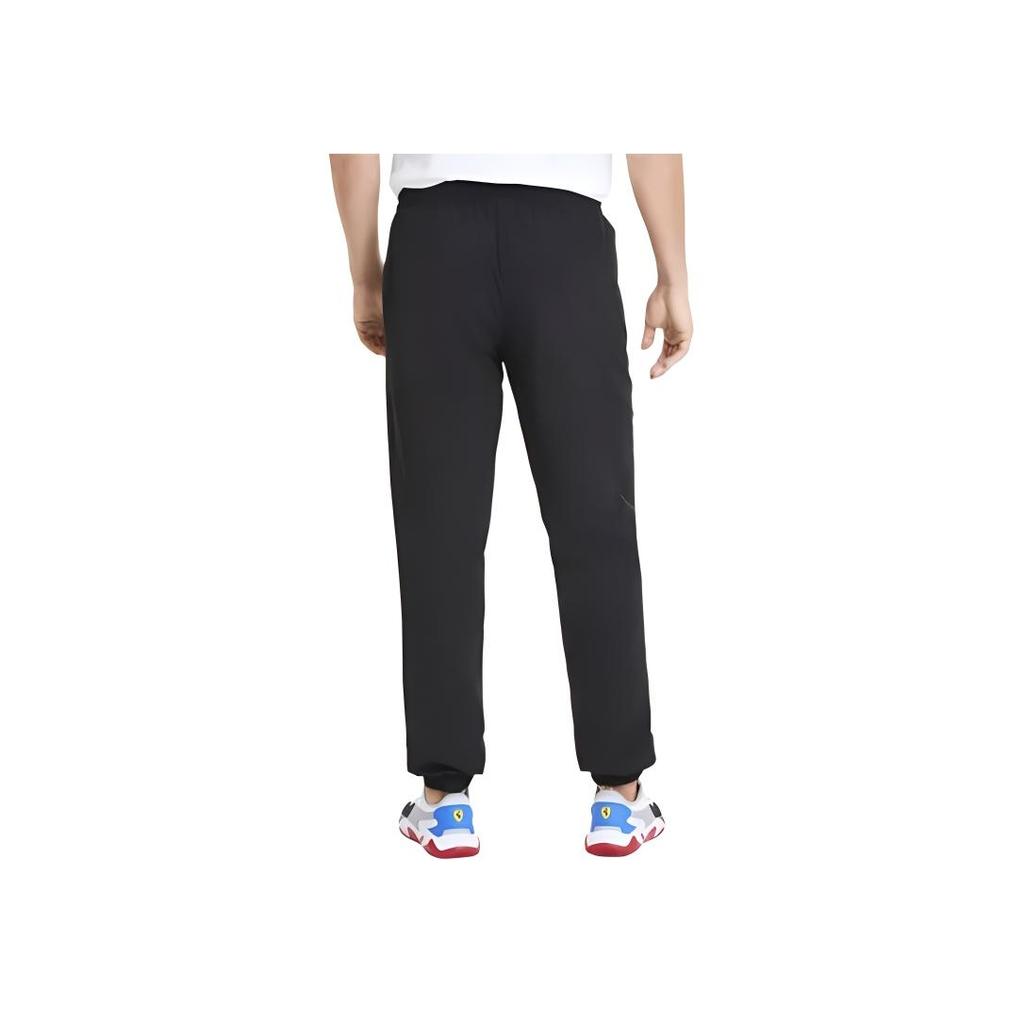 Puma X Ferrari Logo Straight Leg Cuffed Casual Pants Men bottoms Black 596138-02