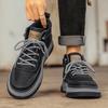 High-top men's shoes winter new trend versatile men's platform sports shoes casual soft sole heightening non-slip flat shoes