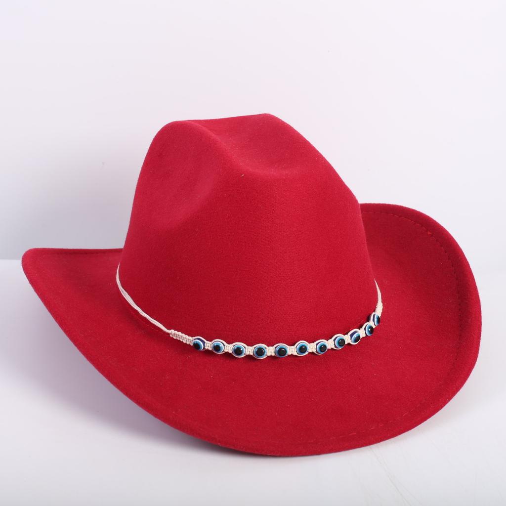 Beliebte europäische und amerikanische Mode OL-Stil einfarbiger Cowboyhut Herren und Damen High-End Zylinder Jazzhut Filzhut