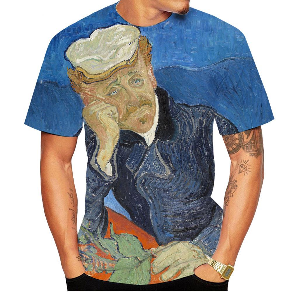 Van Gogh Umelecké Tričká Kvetinové Kvetinové 3D Potlač Pánske Dámske Streetwear Tričko s Krátkym Rukávom Nadrozmerné Harajuku Detské Topánky Tričká Oblečenie