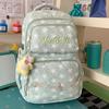 Schoolbag Oat Milk Card Star Galaxy School Bag Female Junior High School Student High Value Fashion College Wind Ridge Reduction Backpack