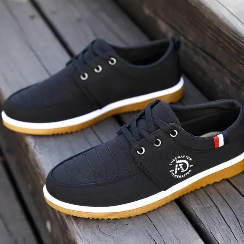 Man Canvas Shoes Fashion Platform Sneakers for Men Casual Walking Breathable Shoes Male Loafers Zapatillas Hombre