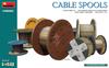 MiniArt Scale Diorama Accessory Cable Spools of Plastic Model Kit MA49008 1/48 (Set 8)