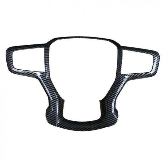 Carbon Fiber Style Steering Wheel Cover Trim For 2019Up Chevrolet Silverado 1500