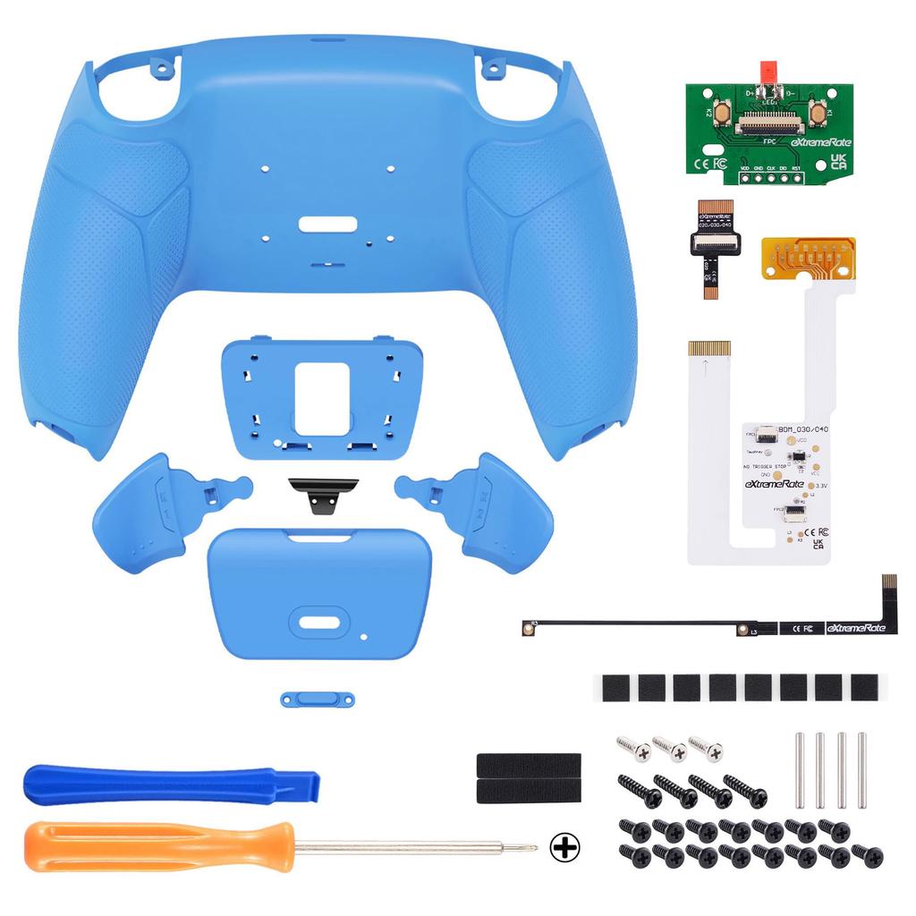 eXtremeRate Pure Color RISE V3 Remap Kit with Program Back Paddle Plastic Rubber for Compatible with PS5 Controller Compatible with PS5 Controller