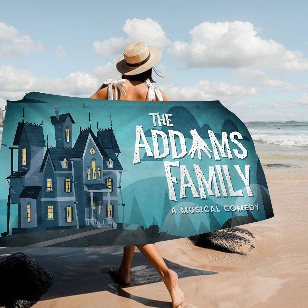 Classic movie T-The A-Addams F-Family Wednesday Big Microfiber Beach Towels Quick Dry Towel Sand Beach Towels Pool Towel