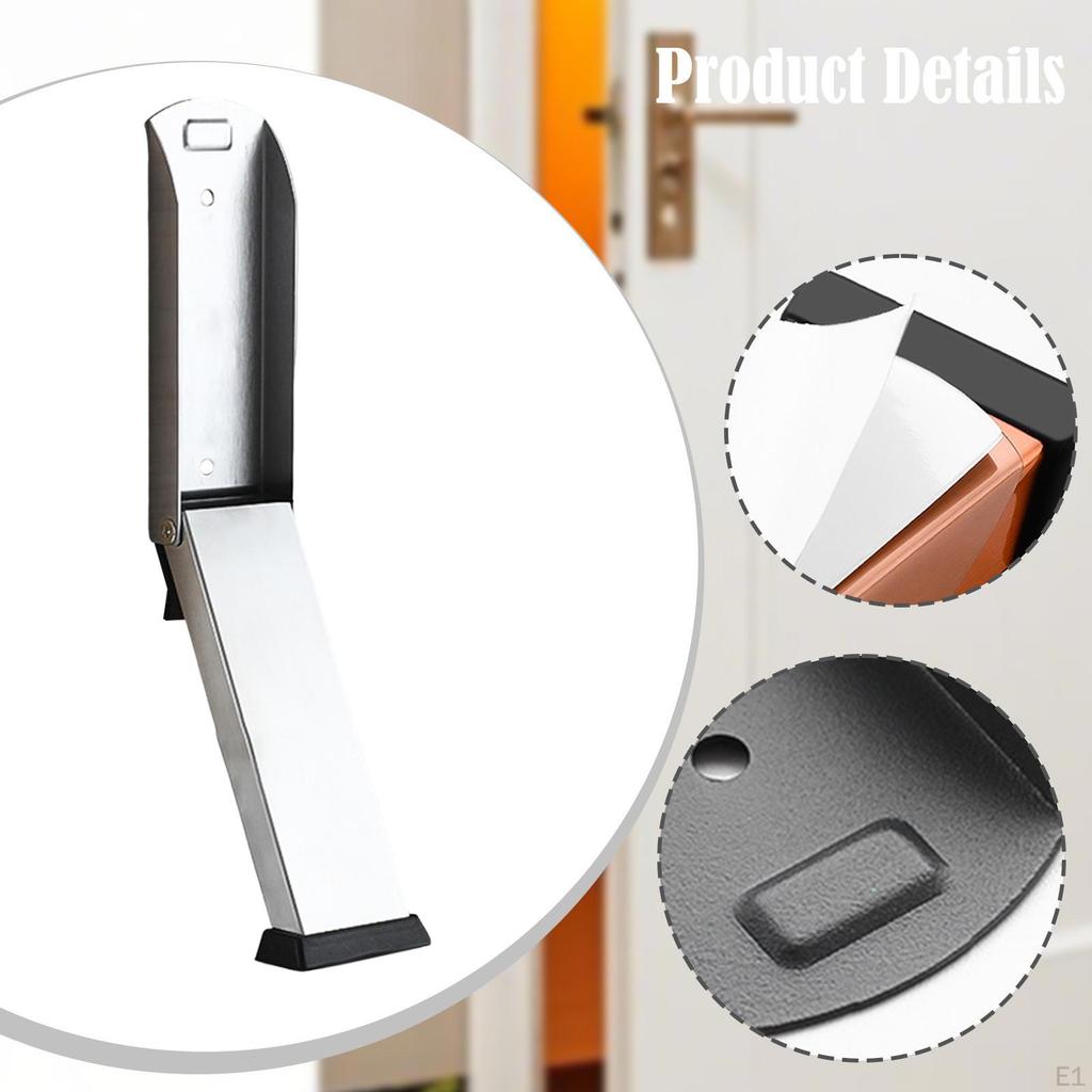 Anti-Door Stopper, Keep Open, Stainless Steel, Non-Slip Base, for Home, Indoor, Apartment, Garage