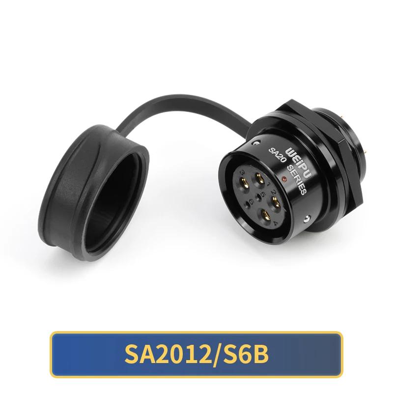 WEIPU Waterproof Power Connector SA20 Series 2-15 Pin Male Plug Female Socket Panel Mount Aviation Connector Electrical Systems