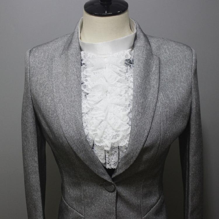 Ruffle Lace Jabot False Collar Steampunk Victorians Colonial Neck Collar Necktie