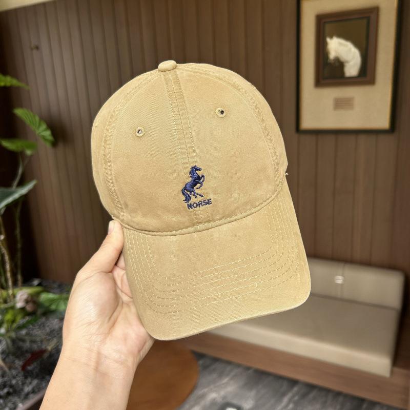 Versatile Face Small Shade Baseball Cap Children Deep Top Wide Curved Brim Big Head Circumference Outdoor Sun Protection Embroidery Cap Men