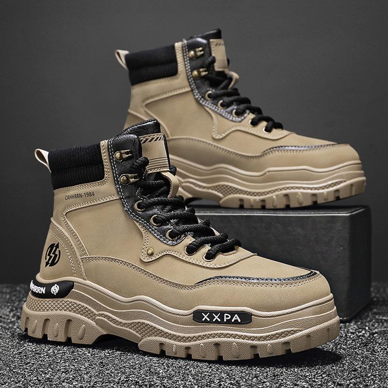 

Outdoor Martin boots men s 2024 new autumn and winter high-top locomotive men s shoes casual tooling rhubarb boots men s 44