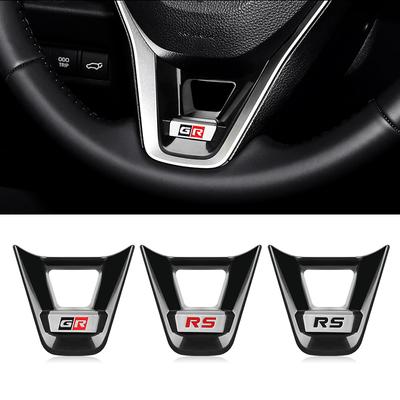 Décoration Intérieure de Voiture Panneau de Volant Housse à Sequins Garniture Inférieure Autocollant ABS Compatible pour Toyota Corolla - RAV4