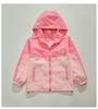 Girls' Spring and Autumn Color Block Windbreaker: Children's Fashionable Hooded Jacket