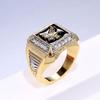 Kayi Gold-Plated Men's Diamond Eagle Ring: European & American Fashion, Noble & Bold Design.