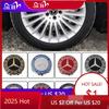 CFA1 2025 Hot For Mercedes Benz 4 Pieces 75mm for B/C/E/S Class A Class C200L GLC GLK CLA Car Wheel Center Hub Caps Cov