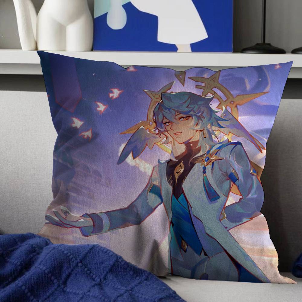 Popular Anime H-Honkai Star Rail Pillow Gift Home Office Decoration Bedroom Sofa Car Cushion Cover Case 45X45