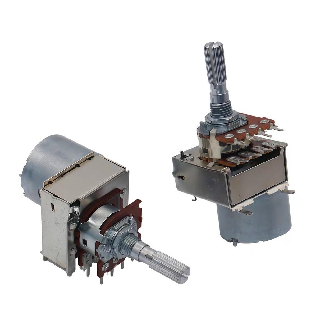 1pc 16 Type Amp Audio Master Volume Remote Control Motor Potentiometer Dual 8pins Instrument Parts Accessories
