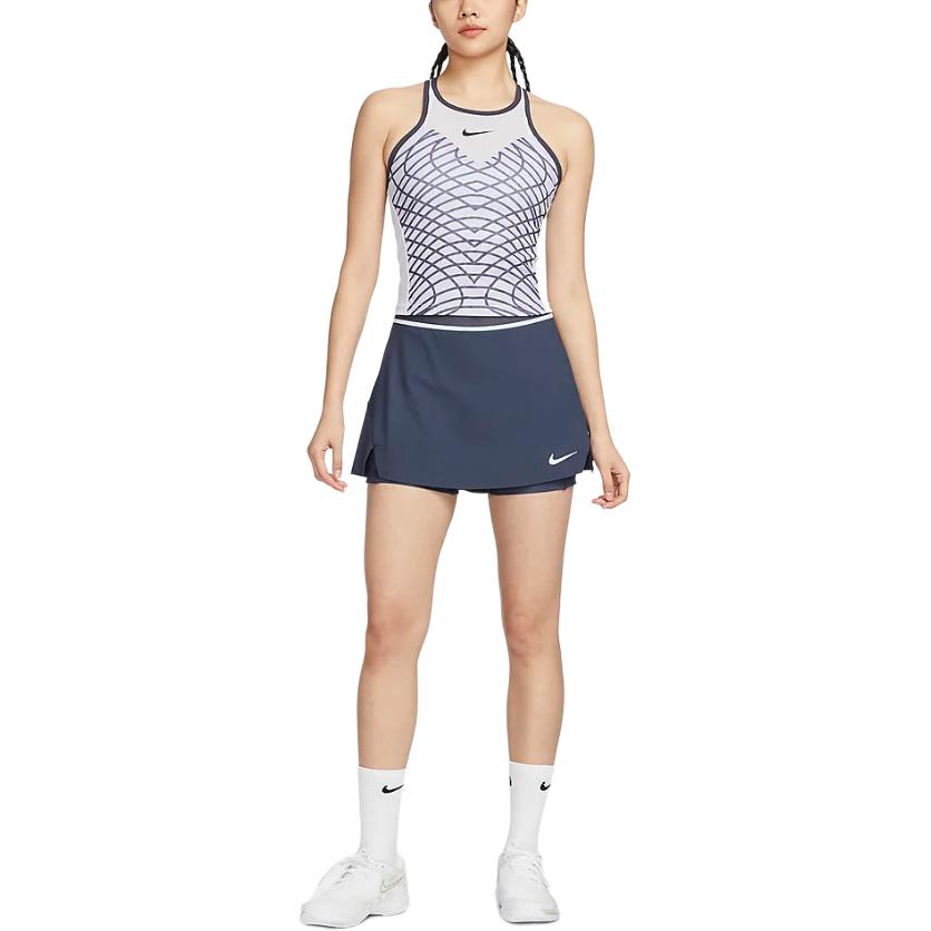 Nike Court Slam Dri-FIT Elastic Sports Comfortable Breathable Quick-Dry Tennis Skirt Women Skirts Lightning-Blue White FD5644437