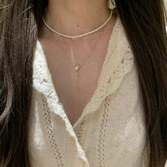 Marquise Cut Irregular Diamond Necklace for Women - Light Luxury Clavicle Chain, Perfect Gift for Girlfriend