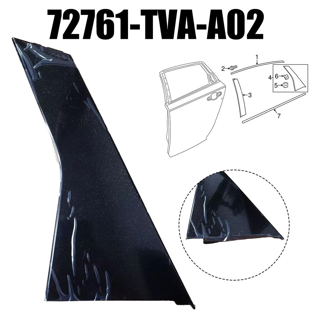 Door Pillar Garnish Left Rear Door Garnish Vehicle Maintenance Wear-resistant Design ABS Material Black Color Easy Installation