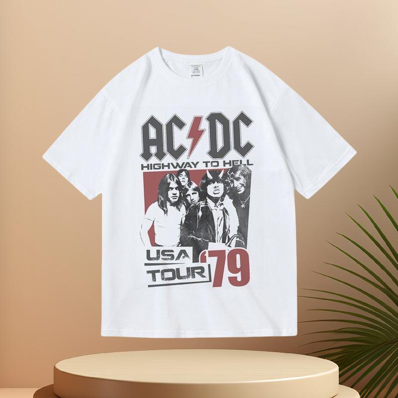 Summer New Cotton Short Sleeve Printed T-shirt for Men and Women Rock Pink Floyd Band Pink Floyd Printed T-shirt