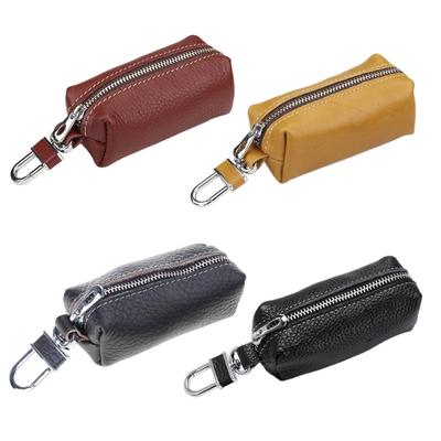 Leather Men Women Key Holder Keychain Bag Organizer Car Keys Holder Pouch Multifunctional Small Wallet Mini Purse Holder