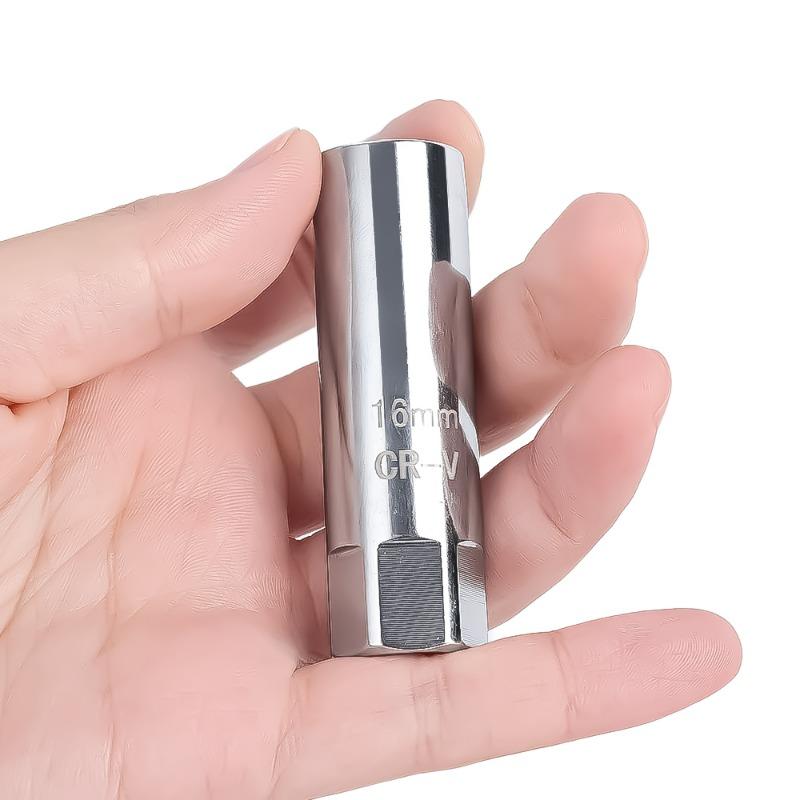 Cheie universală pentru bujii auto de 3/8" cu unghi de 12 puncte, cu perete subțire, cu manșon magnetic pentru bujii, 14 mm 16 mm, instrumente de îndepărtare auto CR-V