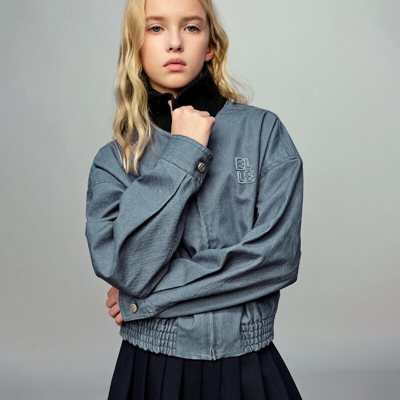 ELLE KIDS Girls Vintage Washed Pineapple Denim Jacket 160