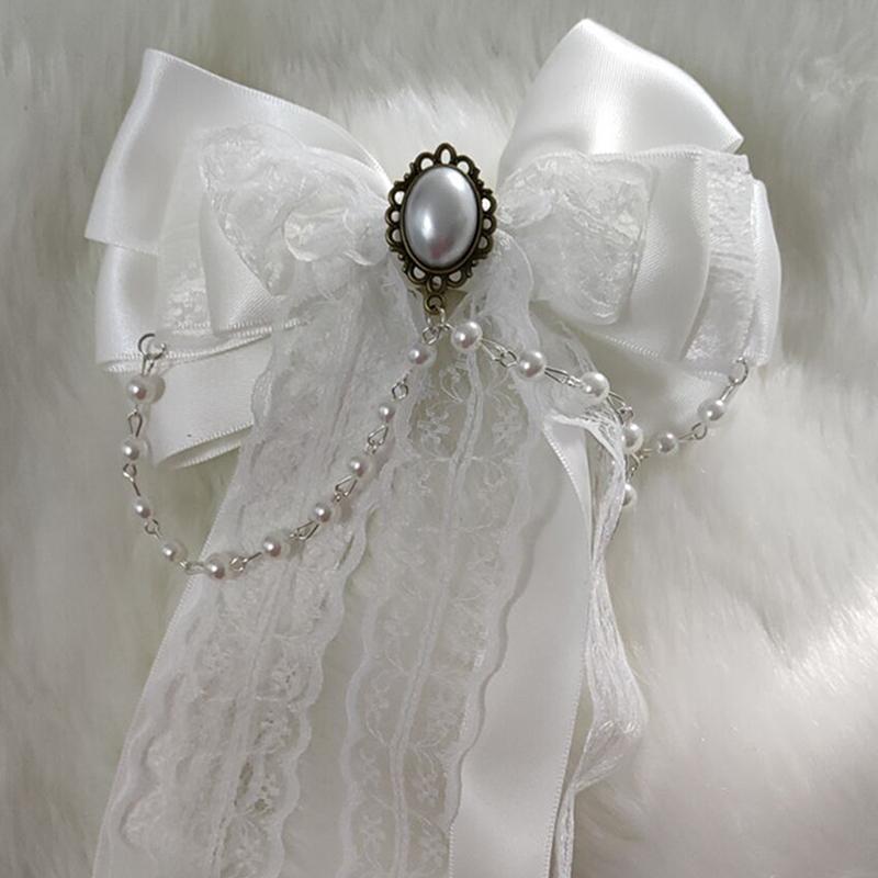 

Лоліта Мереживо Бант Стрічка Заколка Милі Шпильки Головний убір Пов язка Аксесуари для волосся Kawaii Жінки Дівчата Прикраси для волосся