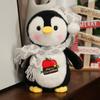 Cartoon Christmas Penguin Plush Toys Lovely Penguin Wear Christmas Hat Scarf Dolls Stuffed Soft Pillow Baby Girls Birthday Gift