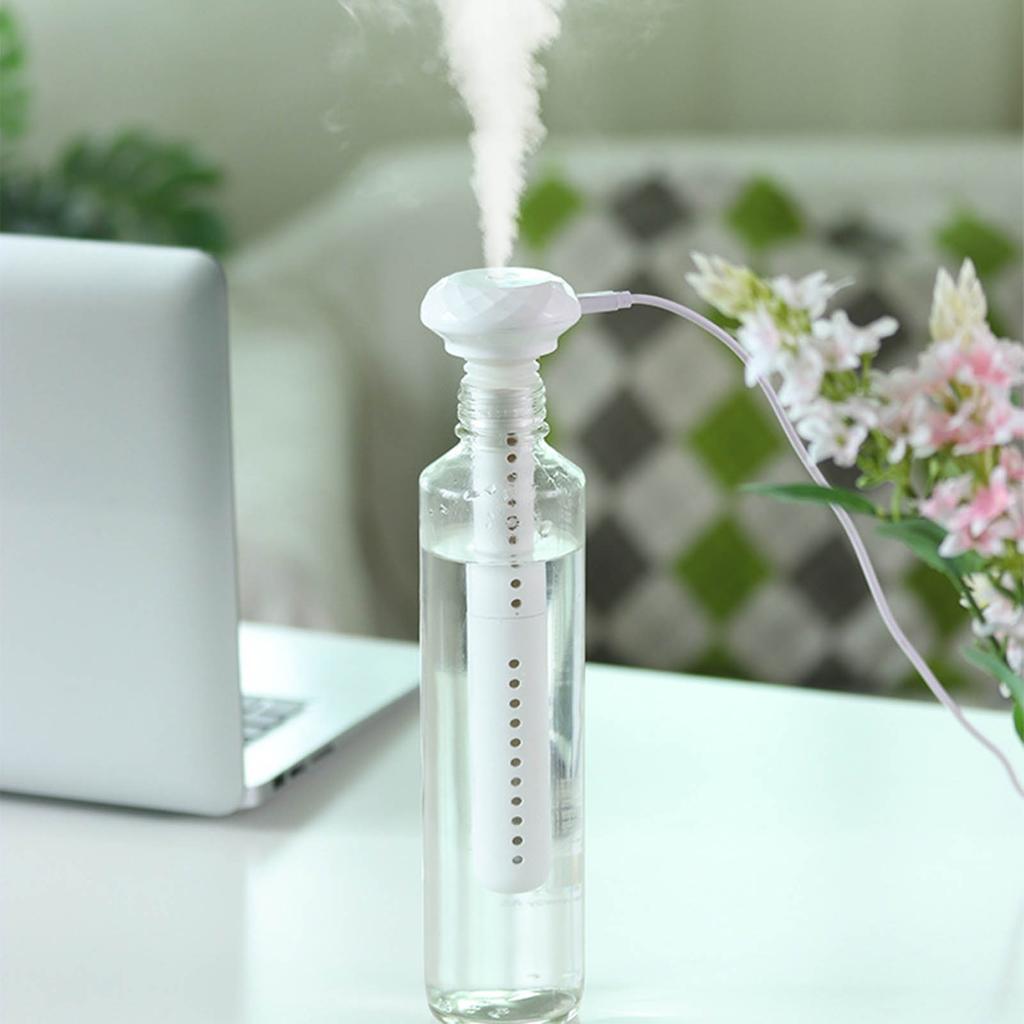 Desktop Humidifier Mute White Portable High Capacity Water Bottle Humidifier for Home Car
