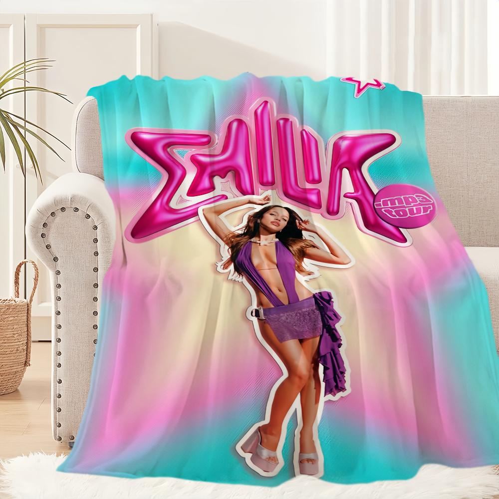 Singer Emilia Mernes Mp3 Blanket Plush Nap Sofa rug for Living Room Warm Office Bedroom Birthday Home Travel Kid Gifts