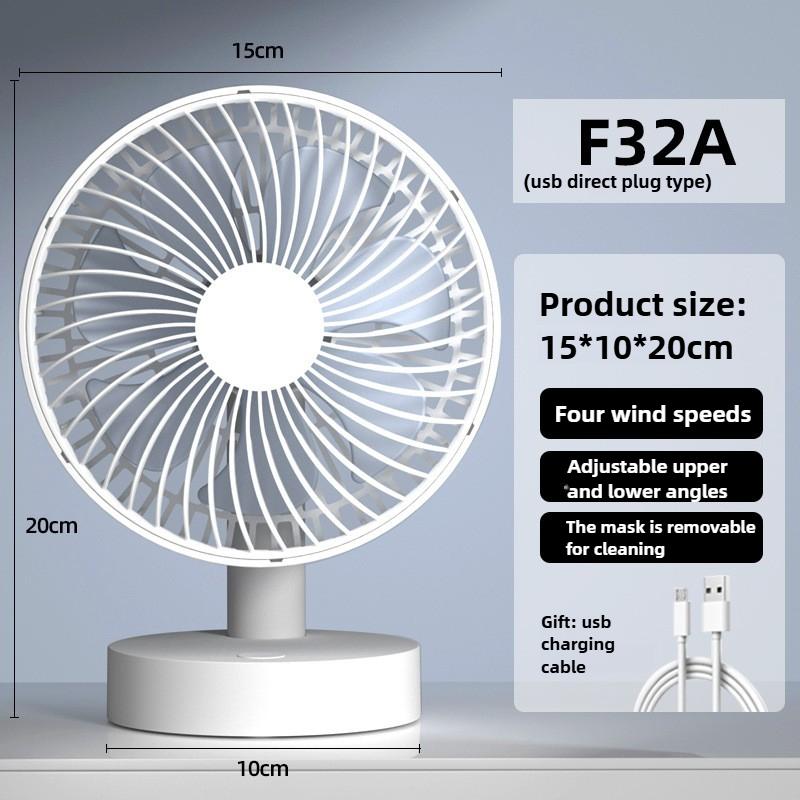 

Small Fan Desktop USB Office Desktop Electric Fan Portable Student Dormitory Charging Type Home Use Relieve Summer Heat Cute