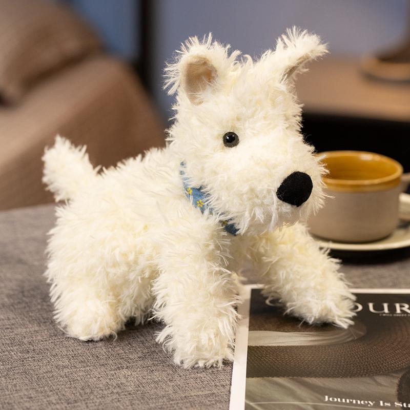 1 ks 2024 cm Roztomilý West Highland White Terrier Plyšová hračka Kawaii Šátek Psí panenky Západní Highlandský pes Plyšová hračka Pěkný dárek