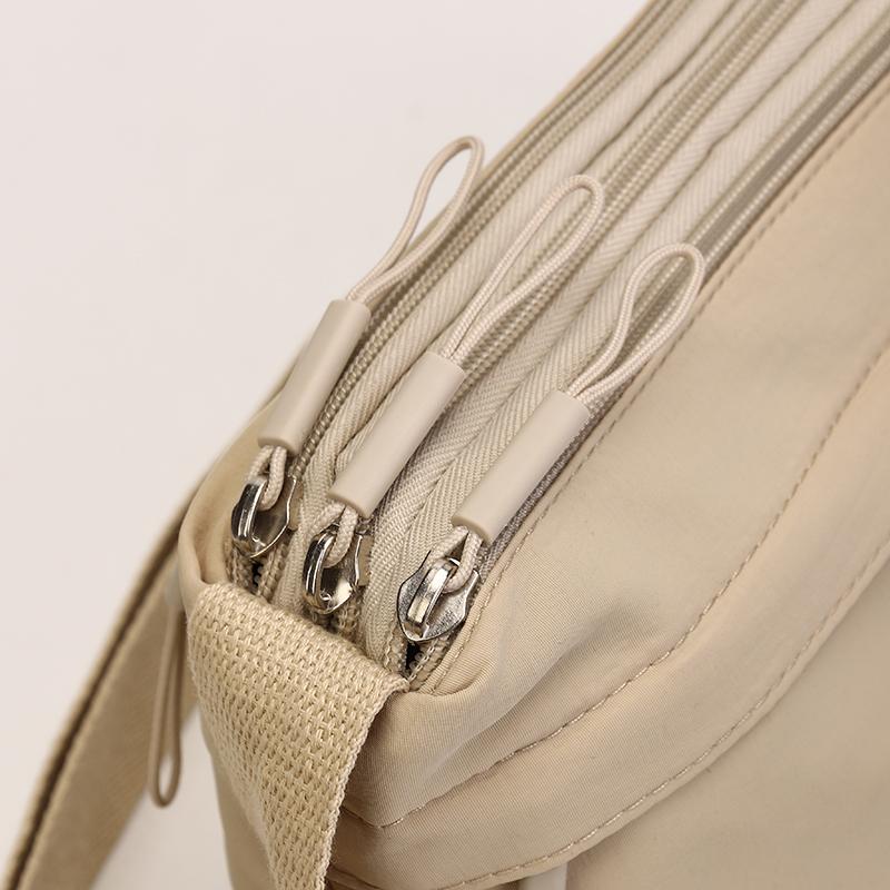Sac bandoulière en nylon grande capacité pour femmes 3 poches principales compartimenté sac à main d'épaule pour mères shopping