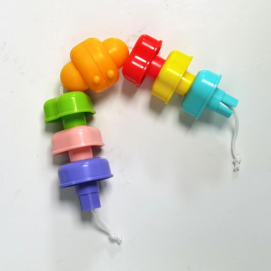 4in1 Baby Montessori Toy Toddler Fine Motor Skills Training Beads Toys Shape Sorting Blocks for Baby Preschool Sensory Activity