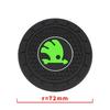PVC 2pcs Car Cup Mat Anti-Slip Water Coaster Styling for Skoda Logo VRS Yeti Kodiaq Rapid Octavia Fabia Superb 2 3 Karoq Scala ahb422