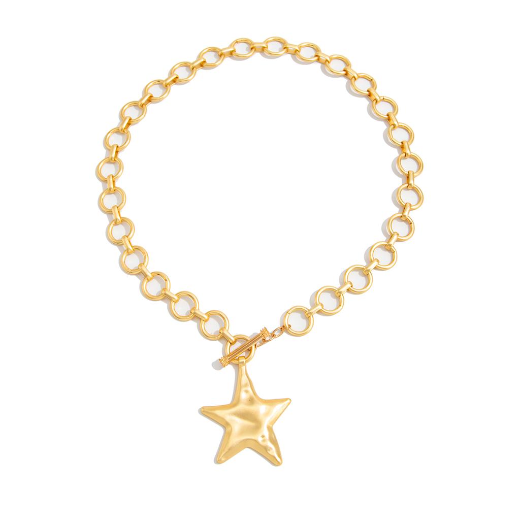 Ingemark Hip-Hop Punk Star Metall Anhänger Choker Halskette Damen Trendig Einfach OT-Verschluss Dicke Halskette 2026 Neuer Schmuck Geschenk