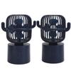 Cactus Handheld Fan Mini Oscillating USB Left Right Auto Rotation Quiet Operation for Desktop