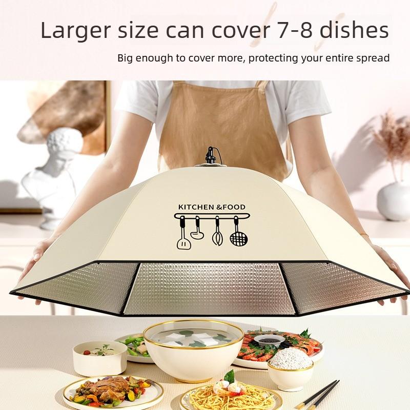 Faltbare staubdichte Lebensmittelabdeckung Neues Design Hält warm Tischabdeckung mit Saugnäpfen für die Heimküche