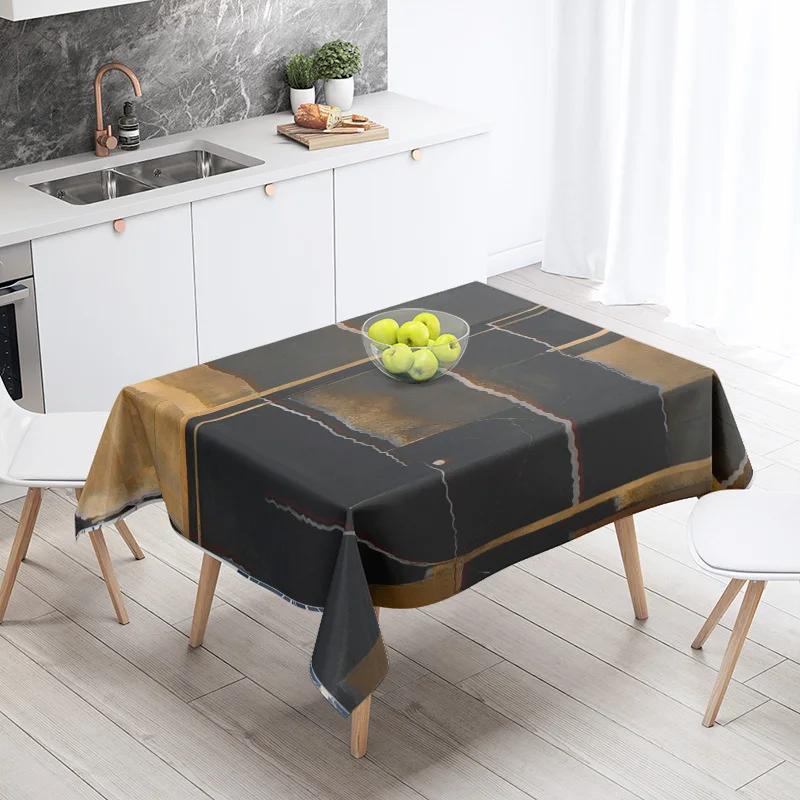 Nordic Minimalist Geometric Tablecloth Machine Washable Ins Style Dining Tablecloth Household Living Room Decorative