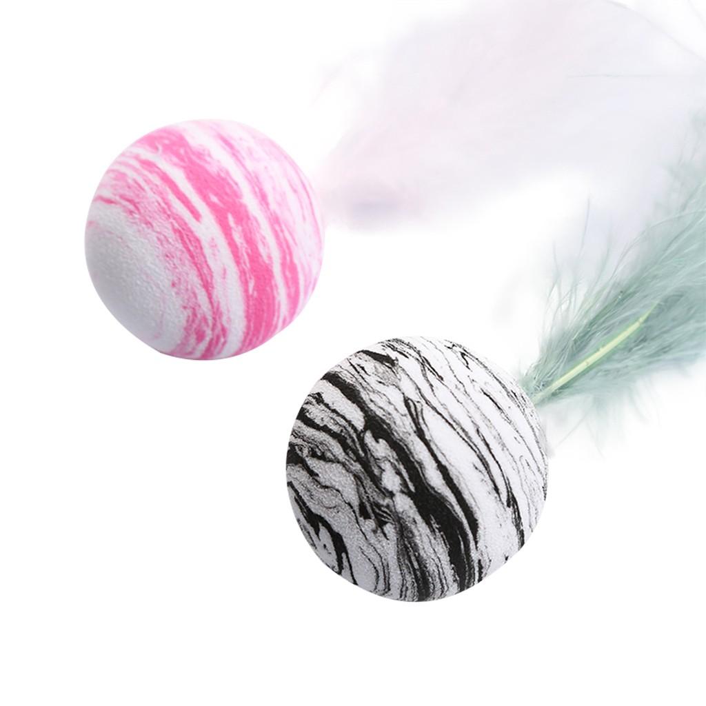 Pet Toy Ball Star Ball With Feather Interactive Play Pet Supplies