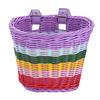 Front Handlebar Bicycle Basket Adjustable Traditional Bicycle Basket Multifunction Hand Woven Bike Basket for Kids Children Bike