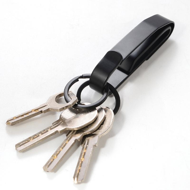 Anti-Lost Hanging Clip Stainless Car Keys Clip Waist Hanging Keyring Holder Belt