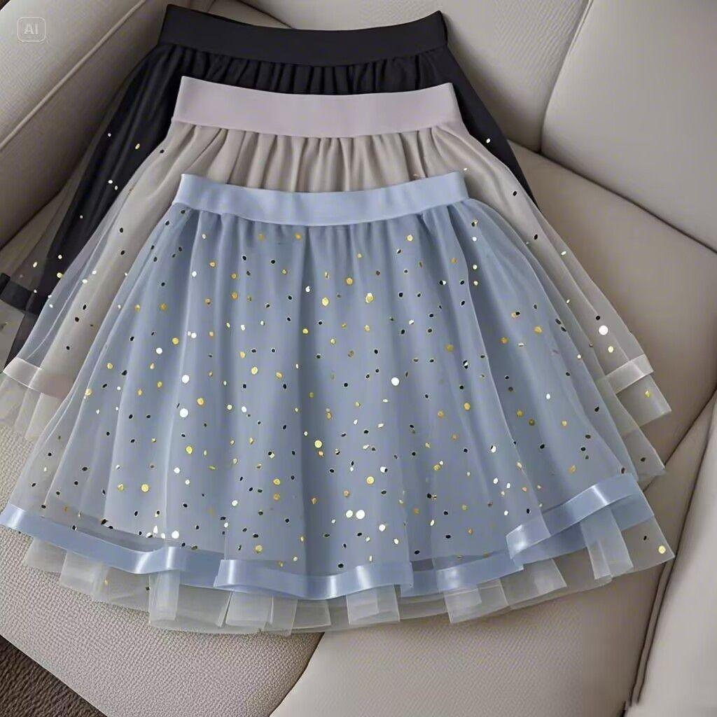 

New Mesh Summer Skirt Women s Student Skirt One size