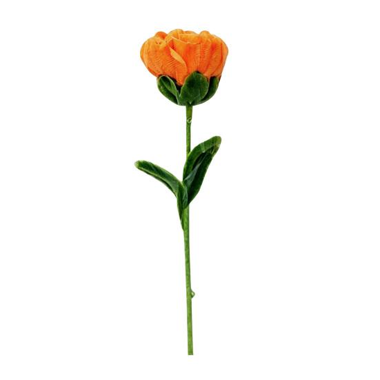

Carnation Twist Stick Hand-Crocheted Woolen Flower in Multiple Colors Never Wither Flower for Gifts And Home оранжевый