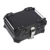 25L Motorcycle Top Box Aluminum Alloy Quick Release Water Resistant with Safety Lock Universal Rear Top Case for Helmet