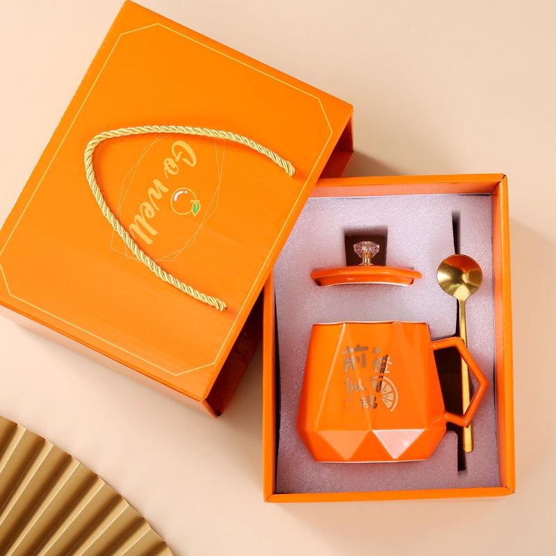 High Value Mug Creative Wedding Souvenir Gift Water Cup Anniversary Event Gift Ceramic Cup Wedding Gift Box Cup