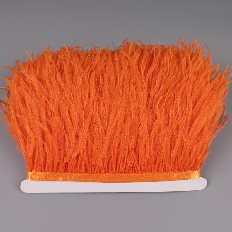 2M Pštrosí peří na stuze pro vyšívání šití do šatů ozdobné peří na pásce třásně pro oblečení